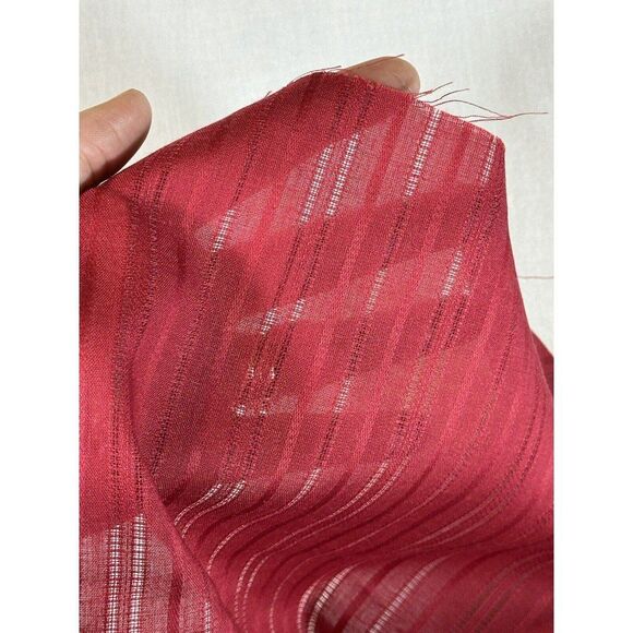 Unbranded Other - Dimity Fabric Cranberry Open Leno Weave Dimity Fabric Cotton Blend BTY *READ*